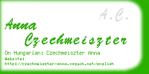 anna czechmeiszter business card